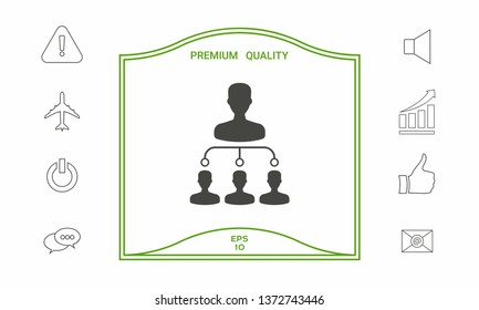 Hierarchy symbol icon. Graphic elements for your design