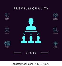 Hierarchy symbol icon. Graphic elements for your design