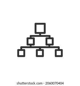 Hierarchy thin line icon. Symbol in trendy outline style. Premium design for web and apps. Perfect for UI. 