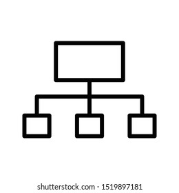 hierarchy thin line vector icon