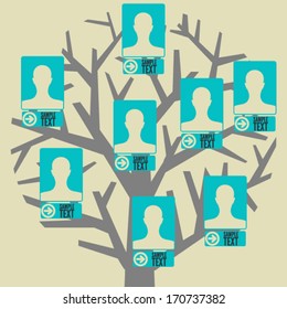 Hierarchy tree of the company staff, or can be used as simplified family tree.