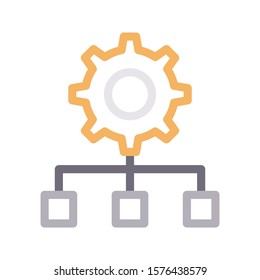 hierarchy vector color line icon 