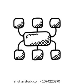 
Hierarchy vector doodle icon
