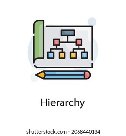 Hierarchy vector fill outline Icon Design illustration. Web Analytics Symbol on White background EPS 10 File