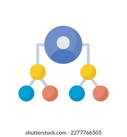 Hierarchy vector flat Icon Design illustration. SEO Development And Marketing Symbol on White background EPS 10 File