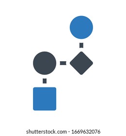 hierarchy vector glyph color icon 