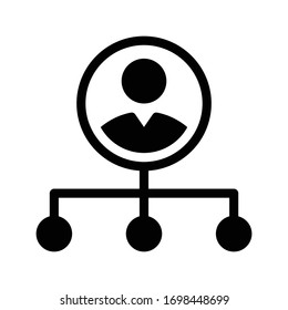 hierarchy vector glyph flat icon 