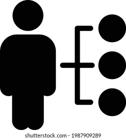 hierarchy vector glyph flat icon