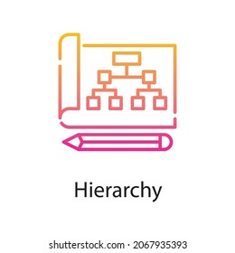 Hierarchy vector gradient Icon Design illustration. Web Analytics Symbol on White background EPS 10 File