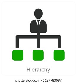 Hierarchy vector icon concept design