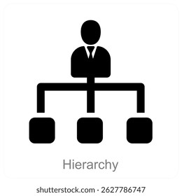Hierarchy vector icon concept design