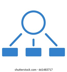 Hierarchy vector icon. Flat cobalt symbol. Pictogram is isolated on a white background. Designed for web and software interfaces.