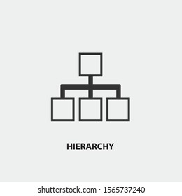 hierarchy vector icon flat isolated sign