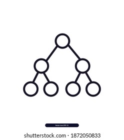 Hierarchy vector icon, Hierarchy Vector illustration