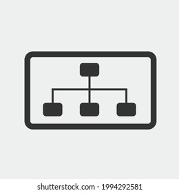 Hierarchy vector icon illustration sign