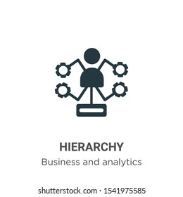 Hierarchy vector icon on white background. Flat vector hierarchy icon symbol sign from modern business and analytics collection for mobile concept and web apps design.