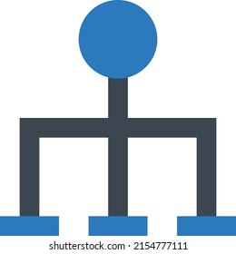 ilustración de vector de jerarquía en un fondo transparente.Símbolos de calidad premium.Icono de vector glifos para diseño de concepto y gráfico.