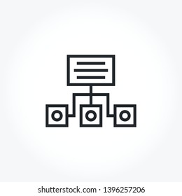 Hierarchy vector out line icon
