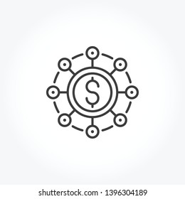 Hierarchy vector out line icon