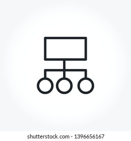 Hierarchy vector out line icon