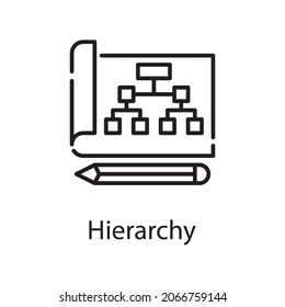 Hierarchy vector outline Icon Design illustration. Web Analytics Symbol on White background EPS 10 File