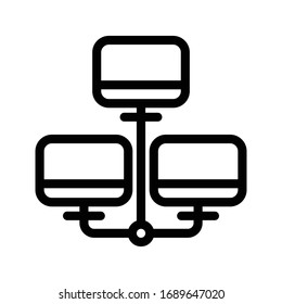hierarchy vector thin line icon 