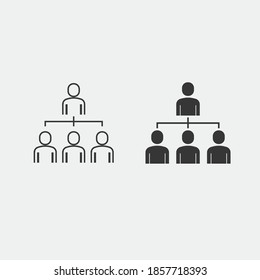 hierarchy work structure vector icon business leader