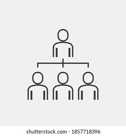 hierarchy work structure vector icon business leader