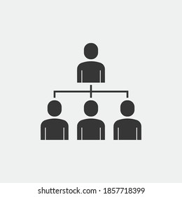 hierarchy work structure vector icon business leader