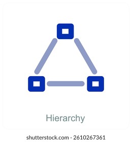 Hierarchy and writing tools icon concept
