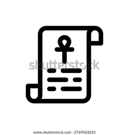 Hieroglyph Egypt Symbol Ancient Text Carving Heritage Culture Icon
