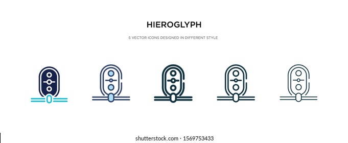 hieroglyph icon in different style vector illustration. two colored and black hieroglyph vector icons designed in filled, outline, line and stroke style can be used for web, mobile, ui