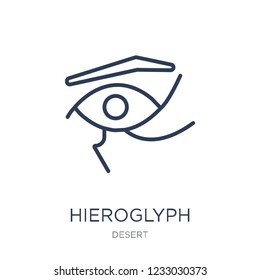 Hieroglyph icon. Trendy flat vector Hieroglyph icon on white background from Desert collection, vector illustration can be use for web and mobile, eps10