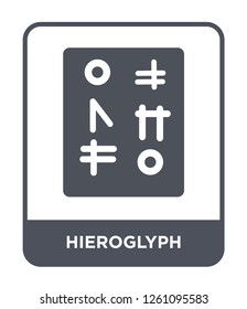 hieroglyph icon vector on white background, hieroglyph trendy filled icons from Desert collection, hieroglyph simple element illustration