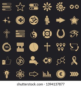 Hieroglyph icons set. Simple style of 36 hieroglyph vector icons for web for any design