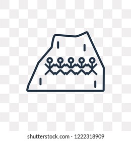 Hieroglyph vector outline icon isolated on transparent background, high quality linear Hieroglyph transparency concept can be used web and mobile
