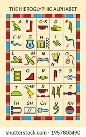 The Hieroglyphic Alphabet - Pharaonic letters