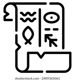 Hieroglyphics Icon Illustration for web, app, infographic, etc