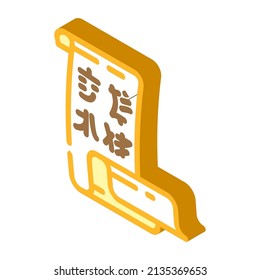 hieroglyphs chinese isometric icon vector. hieroglyphs chinese sign. isolated symbol illustration