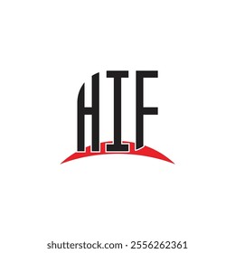 HIF letter logo design with white background in illustrator, vector logo modern alphabet font