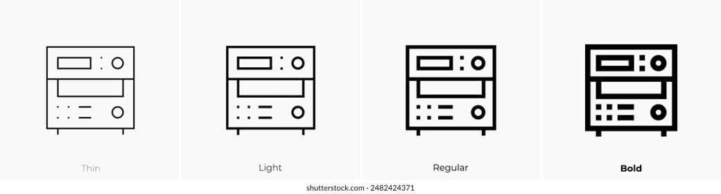 hifi icon. Thin, Light Regular And Bold style design isolated on white background
