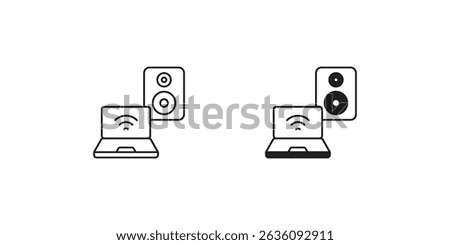 hifi icon with white background vector stock illustration