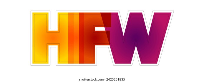 HIFW - How I Feel When acronym, colourful text concept for presentations and reports