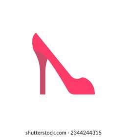 Icono de tacones altos. Logo de Hig Heels. Ilustración vectorial. Aislado en fondo blanco