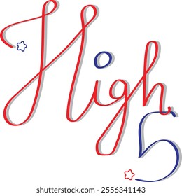 High 5 - A simple and easy written design in different form 