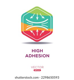 (High Adhesion) Icon, Vector sign.