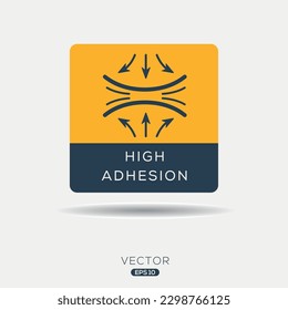 (High Adhesion) Icon, Vector sign.