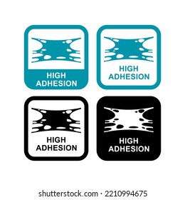 High adhesion with sticky liquid logo vector design. Suitable for product label