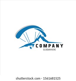 High Adventure Paragliding logo design inspiration. Paragliding logo design