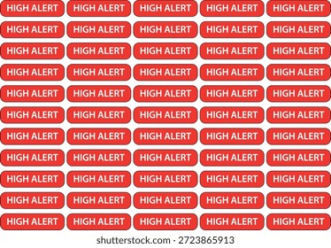 High Alert 55 Etikettenaufkleber auf 1 weißem Hintergrund mit roter Farbe, für alle High Alert Medikamente zu verwenden.